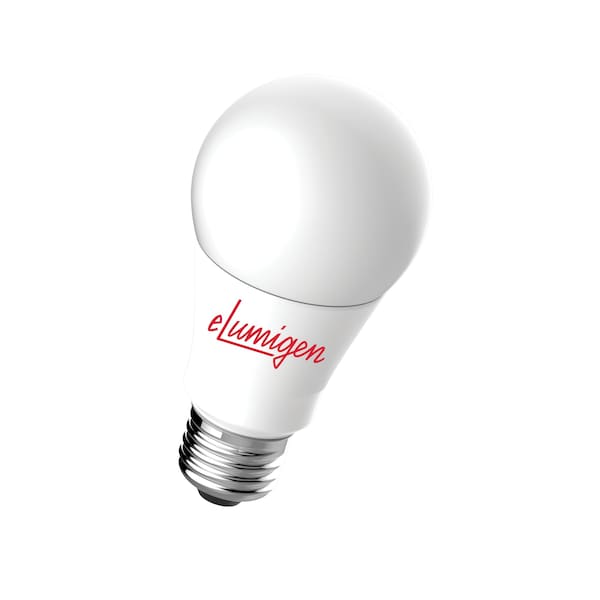 Elumigen 6.5W A19 Rough Service Lamp, 450 Lumens, Dimmable, 120V, 2000K, Wet/Enclosed Rated RA19L0450C20-1B - main